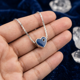Blue Enamel Heart
