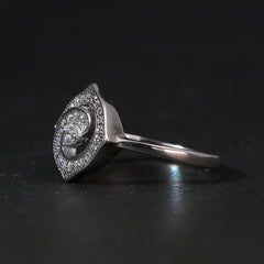 Square Cluster Spiral Ring