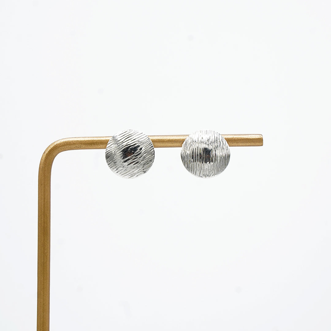 The Silver Moon Stud Earrings