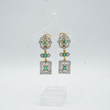 The Geometric Emerald Drop Earrings