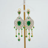 The Dangling Emeralds Drop Earrings