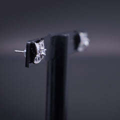 Radiant Baguette Flower Earrings