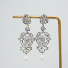 The Regal Pearl Drop Earrings
