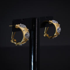 Luxurious Pave-Set Gold Earring