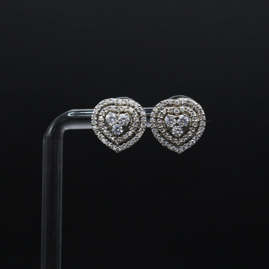 The Enveloped Heart Stud Earrings