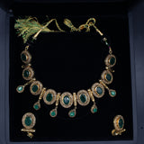 The Emerald Drop Mala Necklace Set