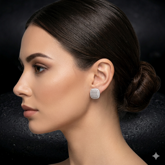 Cushion Cluster Studs