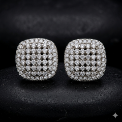 Cushion Cluster Studs