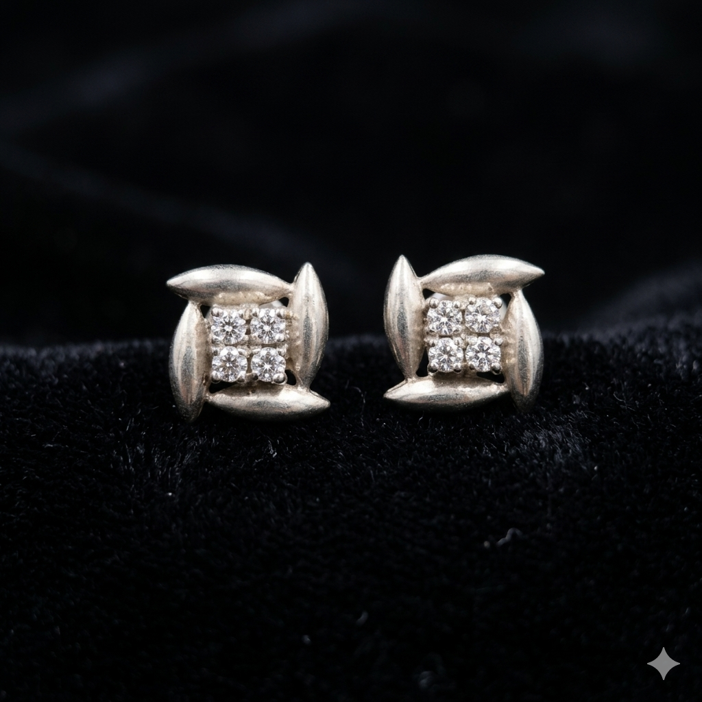 Zircon Whirl Studs