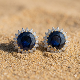 Blue Cluster Stud