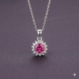 Pink Sunburst Pendant