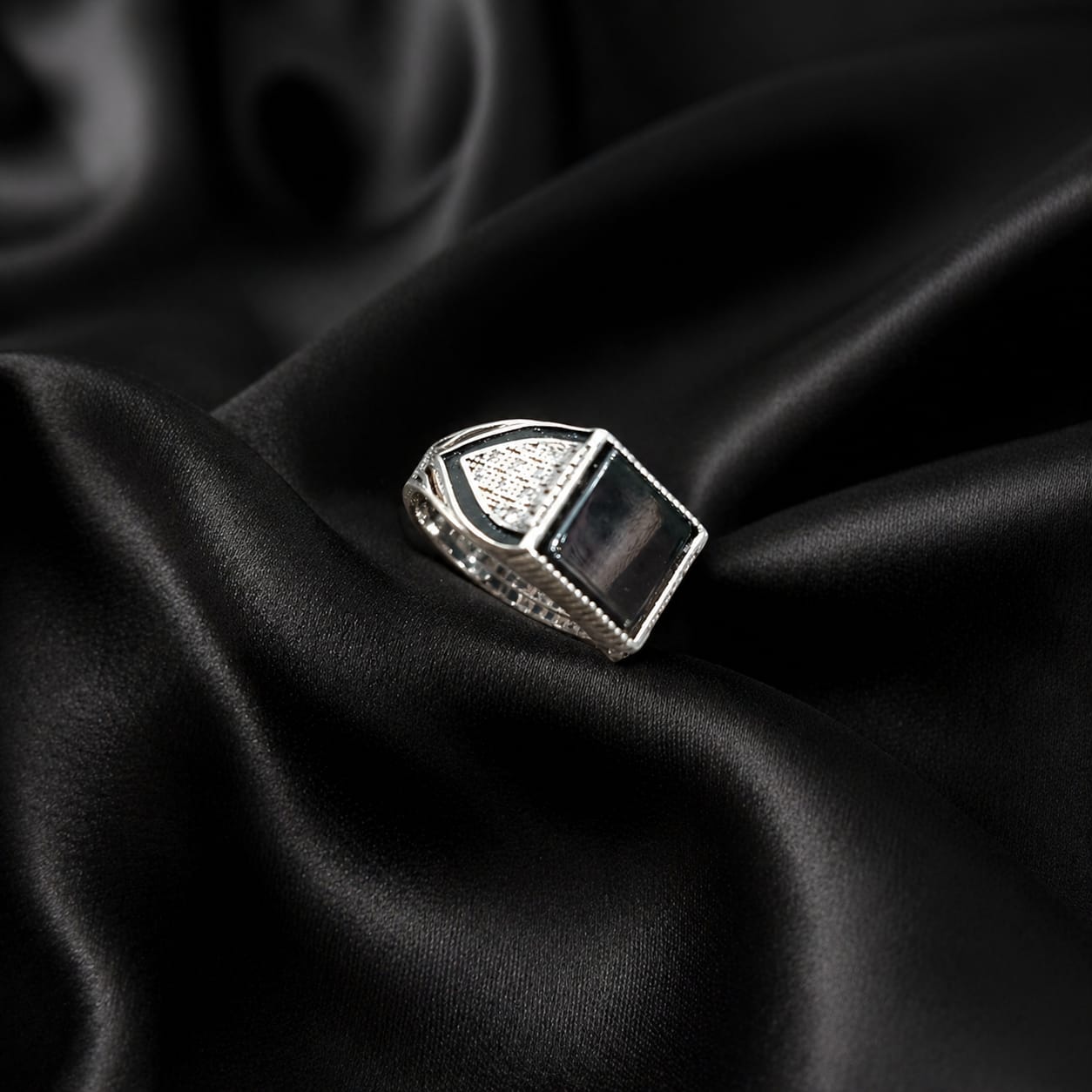 Classic Black Square Ring