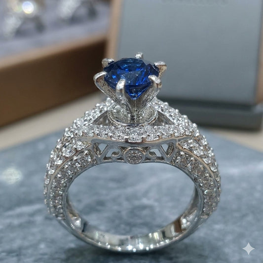 Royal Blue Solitaire Ring