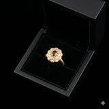 Garnet Bloom Ring