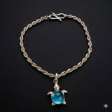 Silver Turtle Charm Bracelet