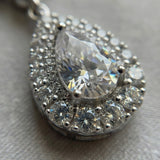 Teardrop Halo Pendant