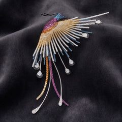 Phoenix bird brooch