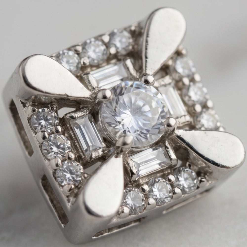 Square Halo Cluster Studs