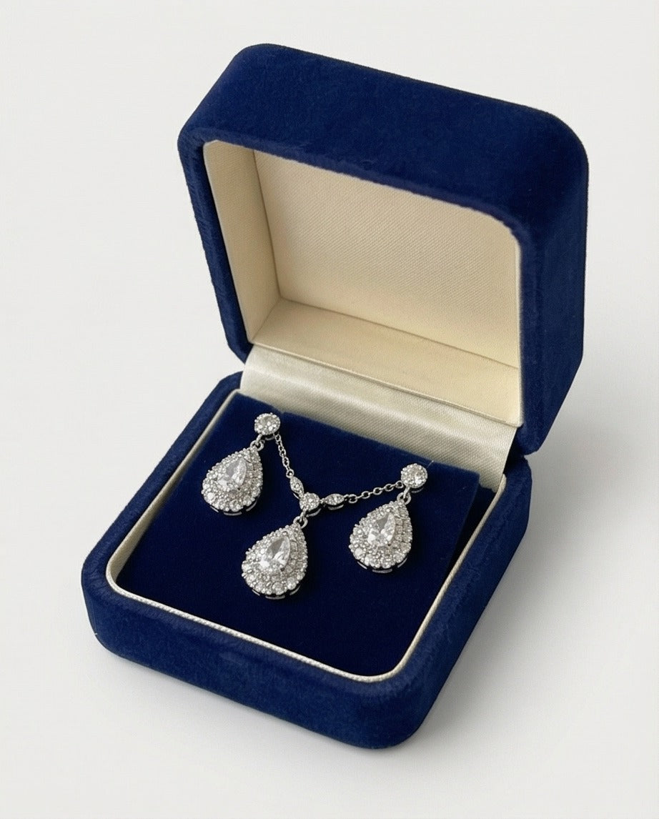 Teardrop Halo Pendant