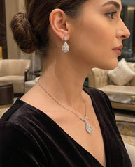 Teardrop Halo Pendant