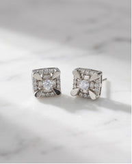 Square Halo Cluster Studs