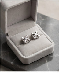 Square Halo Cluster Studs