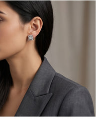 Square Halo Cluster Studs