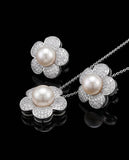 Blossom Pearl & Zircon Jewelry Set
