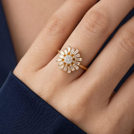 Royal Crown Floral Ring