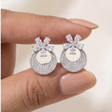 Silver Coral Vine Studs
