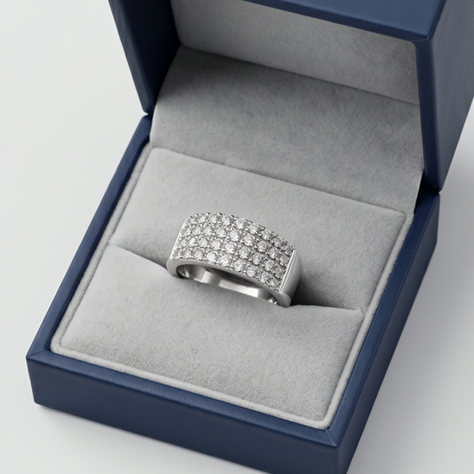 Triple Row Pave Band