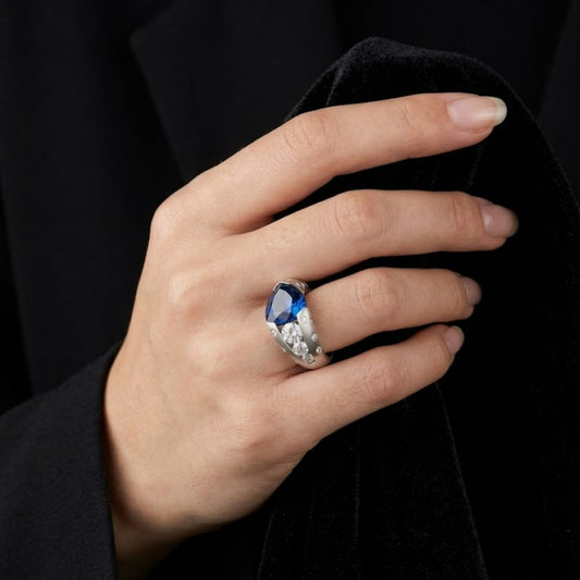 The Starlight Sapphire Dome Ring