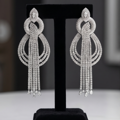 Silver Cascade Dangles