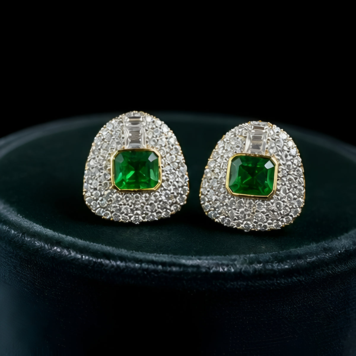 Emerald Shield Studs