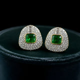 Emerald Shield Studs