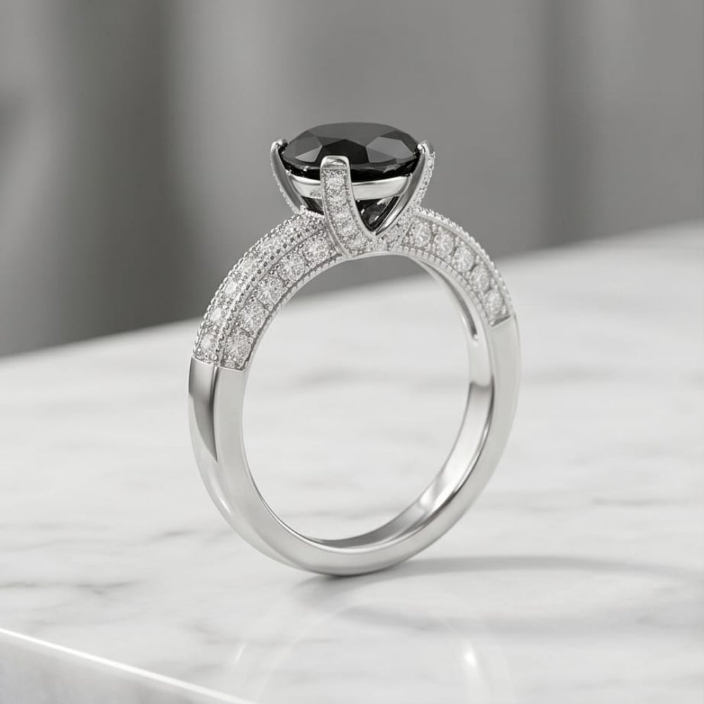 Noir Rose Cathedral Ring