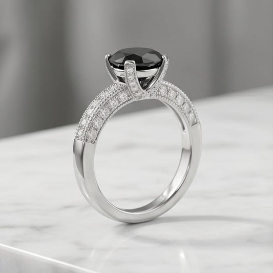 Noir Rose Cathedral Ring