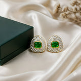 Emerald Shield Studs