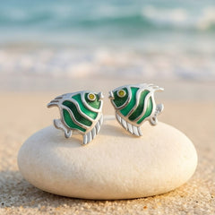 Green Fish Studs