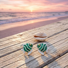Green Fish Studs