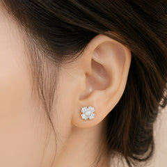 Flora Silver Studs