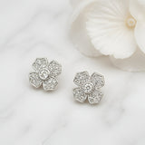 Flora Silver Studs