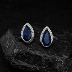Royal Blue Halo Studs
