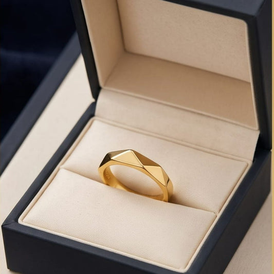 Faceted Gold Band