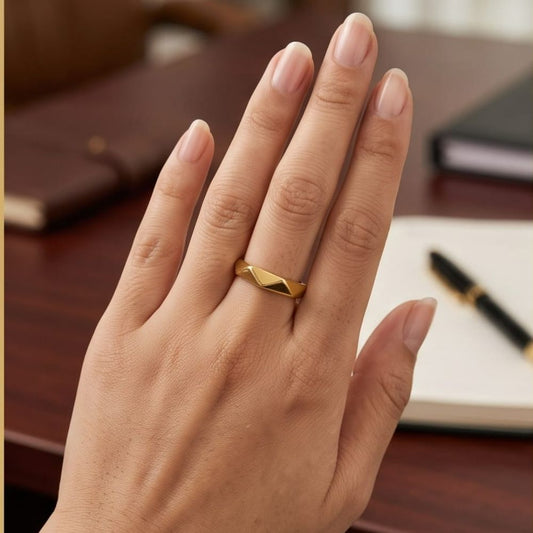 Faceted Gold Band