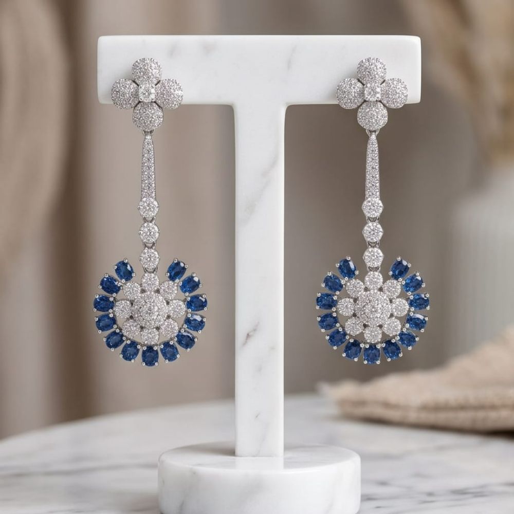 Dual-Tone Pave earrings