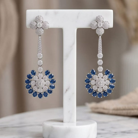 Dual-Tone Pave earrings