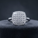 Cushion-Cut Pave Statement Ring
