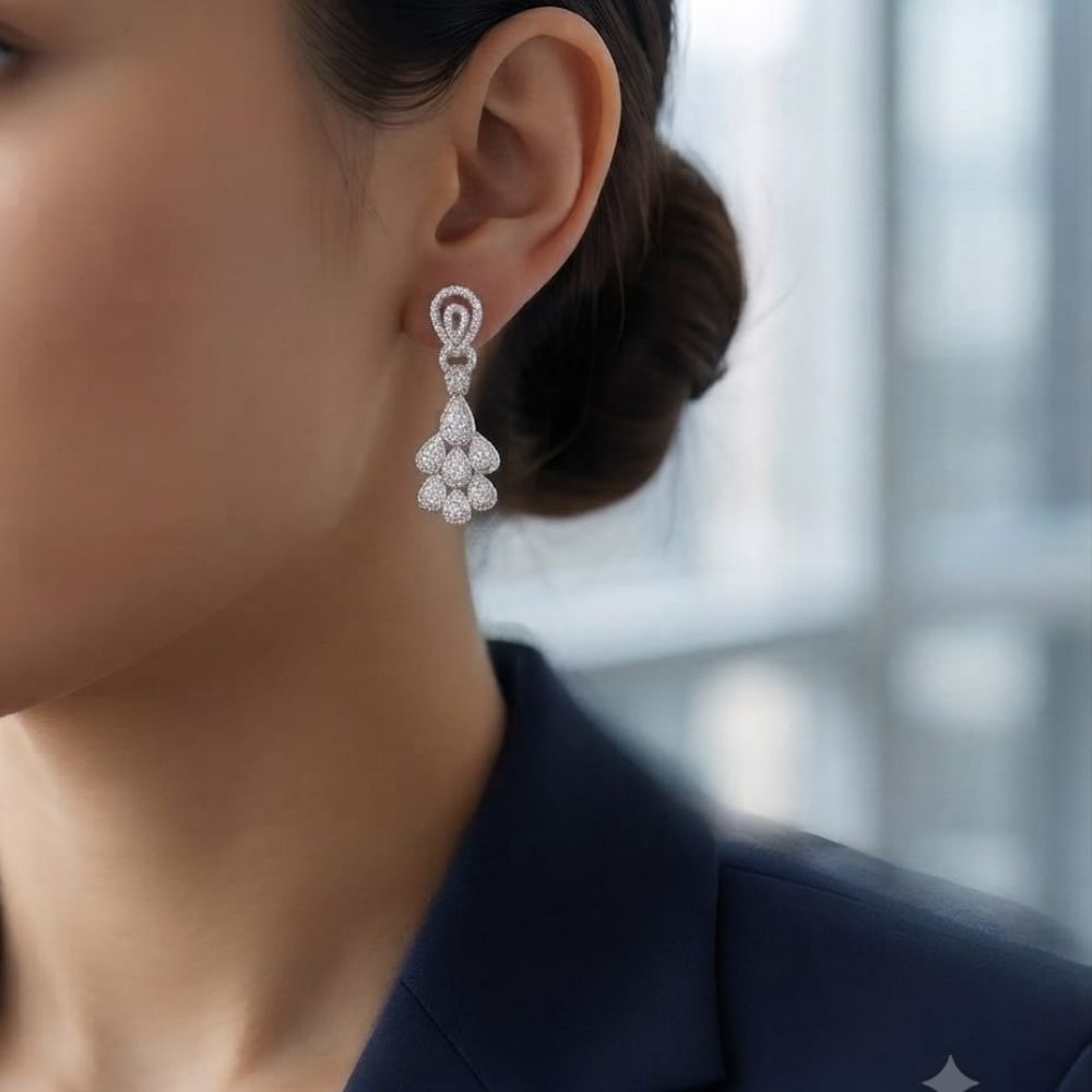Tear-Drop Chandelier Earrings