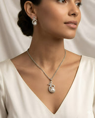 Luna Wave Pendant & Earrings